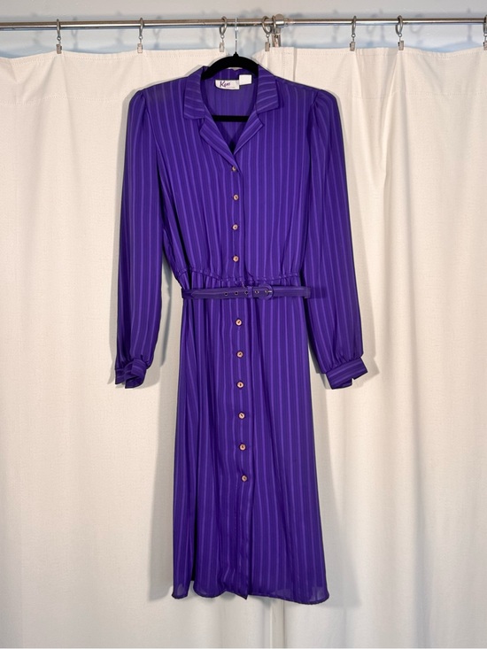 Kono New York Dresses & Skirts - Vintage 90s Kono Purple Long Sleeve Button Front Dress